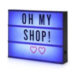 Cartel / Caja de luz LED grande / Con +180 letras, números y emojis B/N y color - Imagen 5