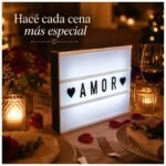 Cartel / Caja de luz LED grande / Con +180 letras, números y emojis B/N y color - Imagen 10