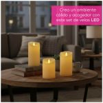 Vela LED (luz cálida) símil cera x 3 - control remoto - Image 6