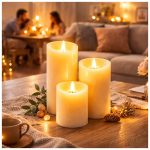 Vela LED (luz cálida) símil cera x 3 - control remoto