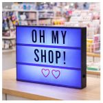 Cartel / Caja de luz LED RGB con Control Remoto, +180 letras, números y emojis B/N y color