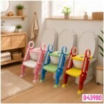 Reductor de inodoros con escalera para niños