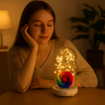 Lámpara Rosa con Luz MicroLED