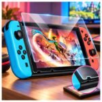 Protector Vidrio Templado Film Glass Para Nintendo Switch - Imagen 10