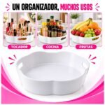 Organizador Giratorio Multiuso Cocina Baño Tocador Bandeja - Imagen 4