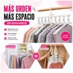 Percha rebatible para 8 prendas - Plegable Ahorra espacio - Imagen 9