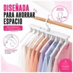 Percha rebatible para 8 prendas - Plegable Ahorra espacio - Imagen 6