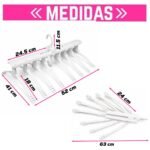 Percha rebatible para 8 prendas - Plegable Ahorra espacio - Imagen 2