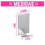 Gancho percha adhesiva Acero - Pack x 6 - Image 3