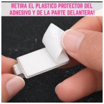 Gancho percha adhesiva Acero - Pack x 6 - Image 6