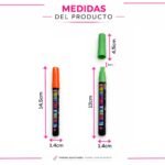 Marcador Fluor Para Pizarra Led 8 Colores Tinta Seca - Imagen 3