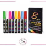 Marcador Fluor Para Pizarra Led 8 Colores Tinta Seca - Imagen 4