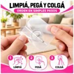 Tornillos Adhesivos Para Colgar Cuadros o decoración Sin Taladrar - Imagen 5
