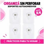 Tornillos Adhesivos Para Colgar Cuadros o decoración Sin Taladrar - Imagen 4