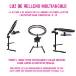 Aro de luz 25cm + Tripode mesa + Soporte celular - Image 4