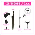 Aro de luz 25cm + Tripode mesa + Soporte celular - Image 5