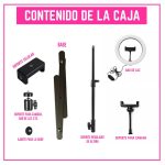 Aro de luz 25cm + Tripode mesa + Soporte celular - Image 5