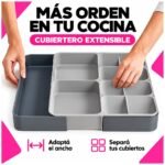Cubiertero Para Cajón Extensible Organizador De Utensilios - Imagen 5