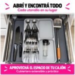 Cubiertero Para Cajón Extensible Organizador De Utensilios - Imagen 7