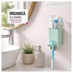Porta Cepillo de Dientes Pasta Dental Adhesivo - Imagen 7