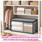 Bolsa baul plegable organizadora de ropa con manijas - Image 8