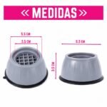 Patas de goma anti ruidos - vibraciones lavarropas y muebles del hogar - Imagen 2