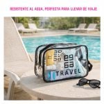 Bolso transparente set X3 organizador porta cosmético - Imagen 6