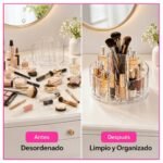 Organizador acrílico giratorio maquillaje cosméticos cremas - Imagen 6