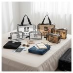 Bolso transparente set X3 organizador porta cosmético
