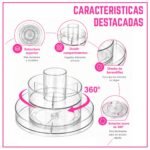 Organizador De Acrílico Giratorio Para Maquillaje Cosméticos - Imagen 4