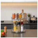 Estante Organizador Doble Espacio Giratorio 360° en Acrílico