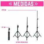 Aro De Luz LED Profesional 3 Tonos Luz Con Trípode Y Accesorios 45 cm - Imagen 4