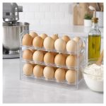 Huevera Estética acrílico transparente 3 pisos apta para heladera