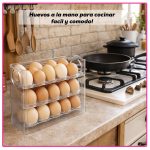 Huevera Estética acrílico transparente 3 pisos apta para heladera - Image 6