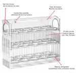 Huevera Estética acrílico transparente 3 pisos apta para heladera - Image 3