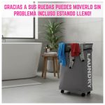 Canasto LAUNDRY para ropa sucia con ruedas - Cesto - Image 4