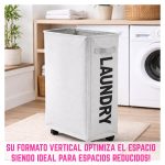 Canasto LAUNDRY para ropa sucia con ruedas - Cesto - Image 8