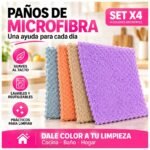 Pack de 4 paños de microfibra para limpieza de superficies - Imagen 5