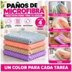 Pack de 4 paños de microfibra para limpieza de superficies - Imagen 6