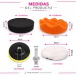 Set 9 Esponjas para Pulir Limpiar Autos con Accesorios - Imagen 3