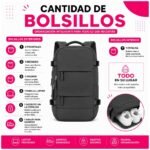 Mochila para viaje - Viral - compartimientos varios - calzado - ropa húmeda - Imagen 4