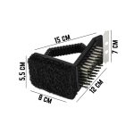 Cepillo para limpieza de parrilla de acero alambre y esponja - Image 4