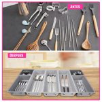 Organizador cubiertos encastrable para cajón 10 piezas - Image 4