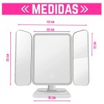 Espejo triptico con luz led - Recargable - Image 7