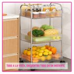 Carrito de almacenamiento con ruedas 3 niveles de acrílico - Image 7