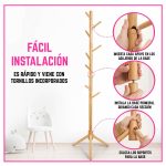 Perchero 8 perchas bambú de pie - Image 4