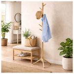 Perchero 8 perchas bambú de pie