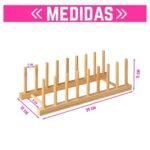 Soporte organizador bamboo Vasos Platos - Imagen 3