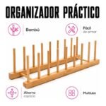 Soporte organizador bamboo Vasos Platos - Imagen 7