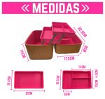 Valija porta cosmeticos de mano organizadores internos - Image 3